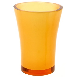 Toothbrush Holder Round Toothbrush Holder Made From Thermoplastic Resins in Orange Finish Gedy AU98-67